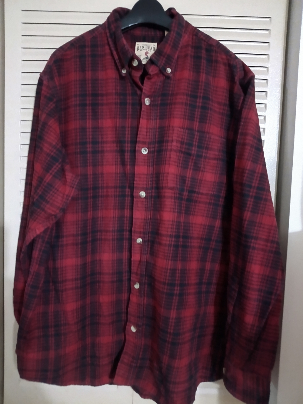 Red Plaid Button-Down Shirt - RedHead